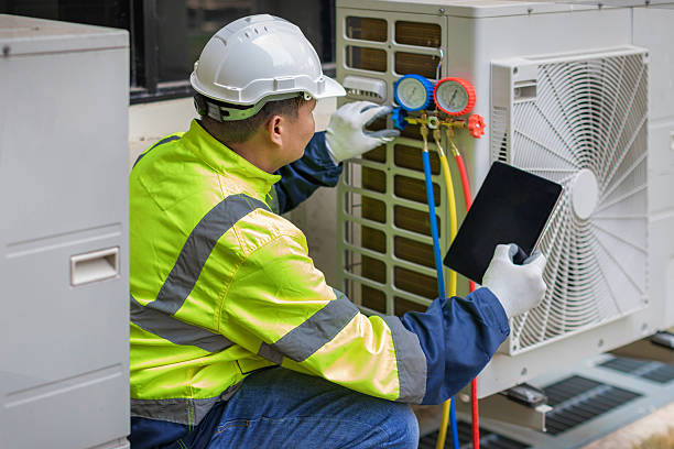 Professional Hvac technician working in Paxton, MA